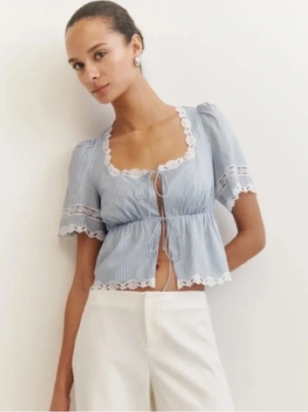 LIKE NEW REFORMATION Margot Top, Bueno Stripe, size S